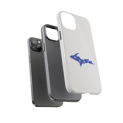 Michigan Upper Peninsula Tough Phone Case (Birch Bark White w/ UP Quebec Flag Outline) | Apple iPhone