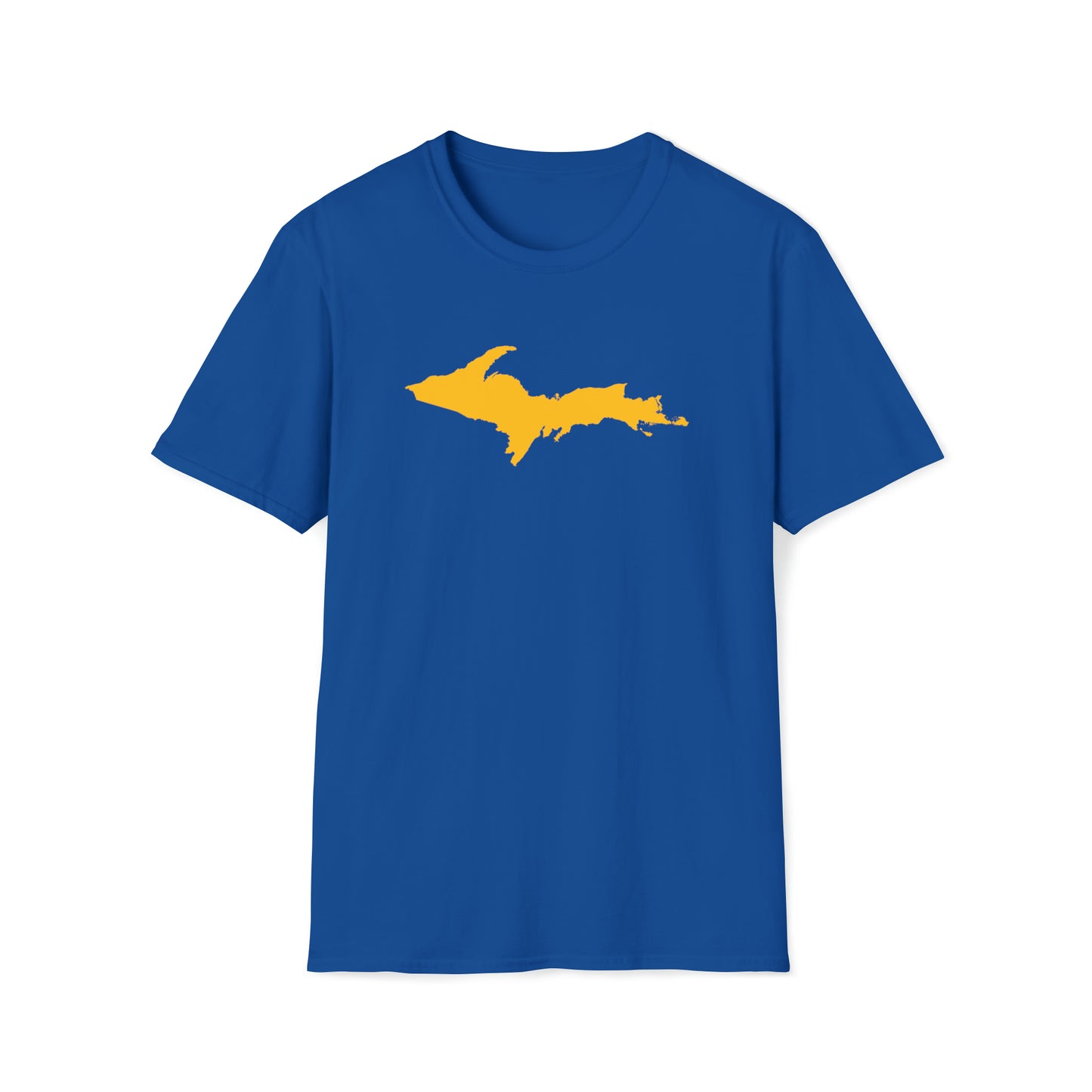 Michigan Upper Peninsula T-Shirt (w/ Gold UP Outline) | Unisex Budget