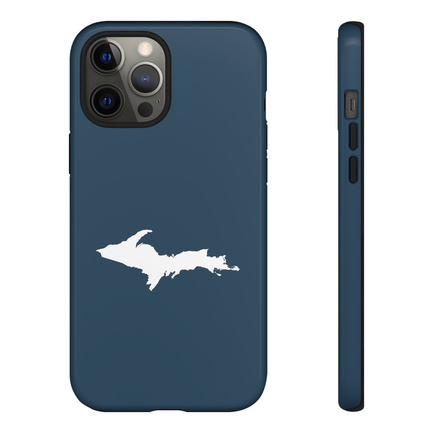 Michigan Upper Peninsula Tough Phone Case ('37 Caddie Cavalier Blue w/ UP Outline) | Apple iPhone