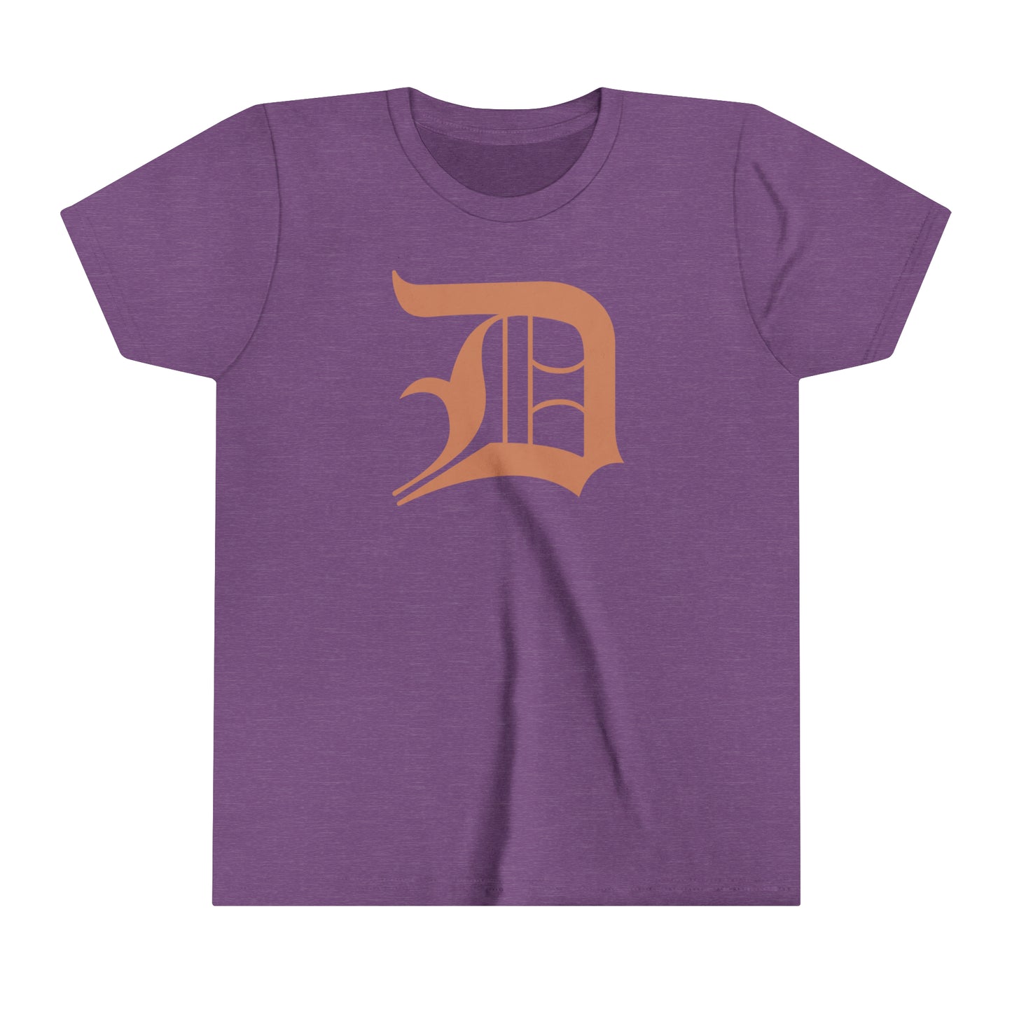 Detroit 'Old English D' T-Shirt (Copper Color) | Youth Short Sleeve