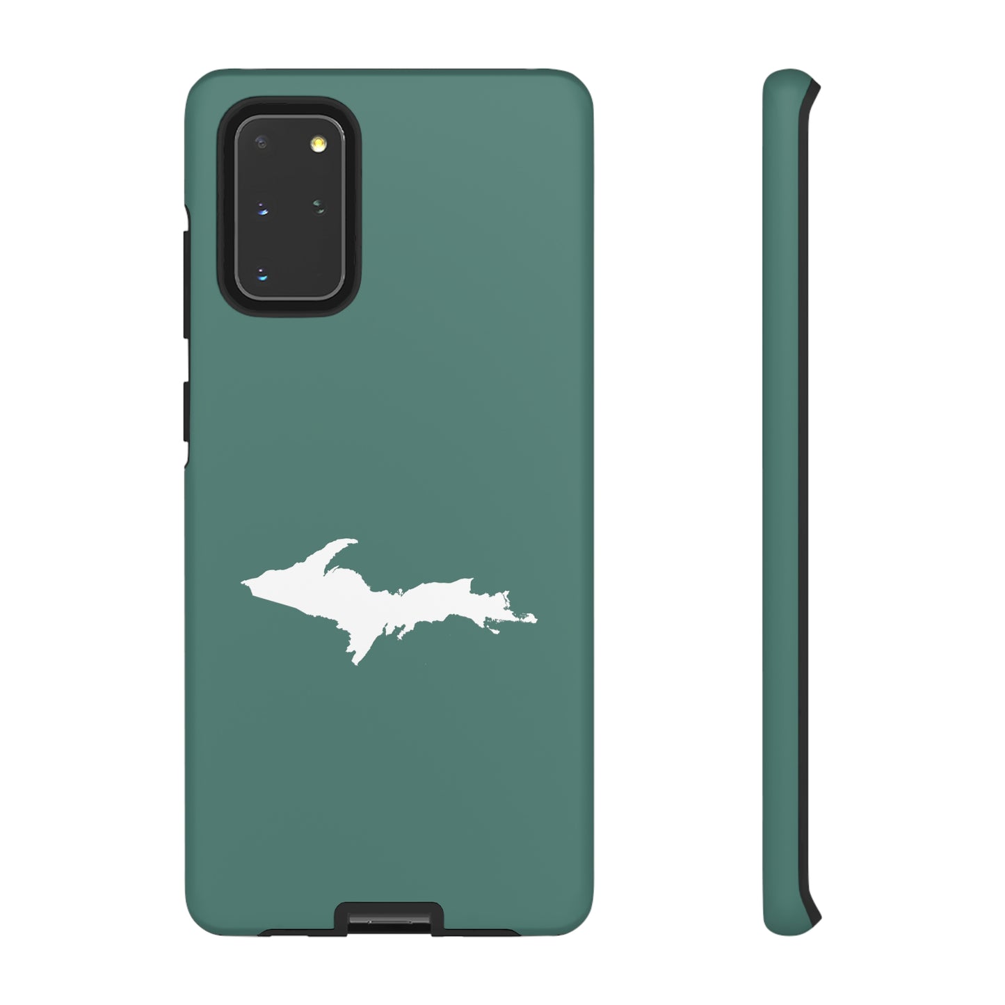 Michigan Upper Peninsula Tough Phone Case (Copper Green w/ UP Outline) | Samsung & Pixel Android