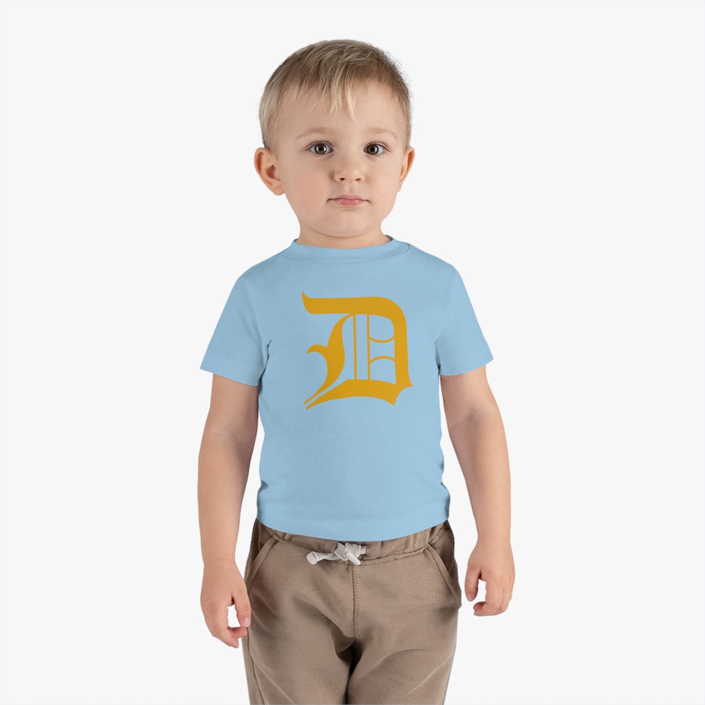 Detroit 'Old English D' Infant T-Shirt (Gold) | Short Sleeve