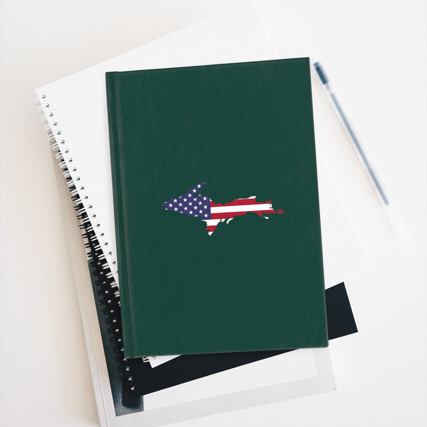 Michigan Upper Peninsula Blank Sketchbook (w/ UP USA Flag) | Laconic Green