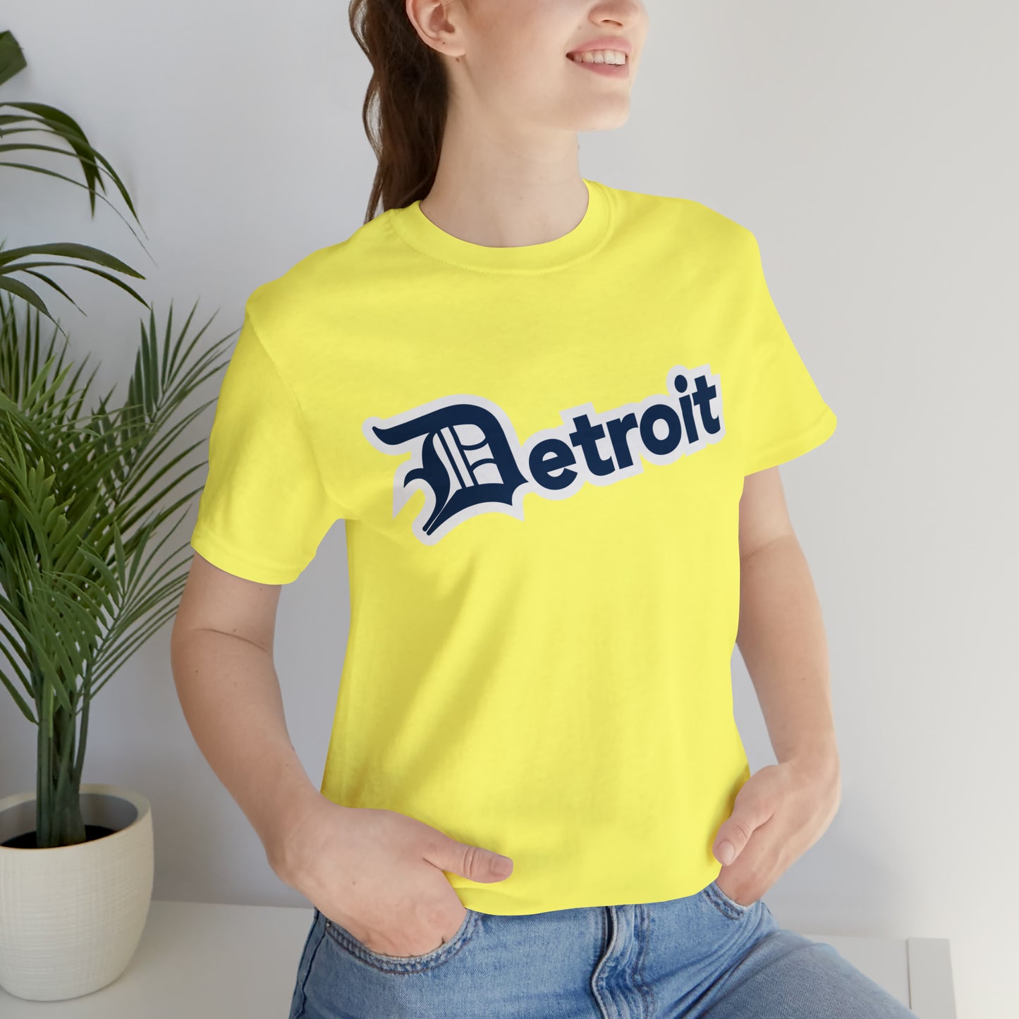 'Detroit' T-Shirt (Navy w/ Old English 'D') | Unisex Standard