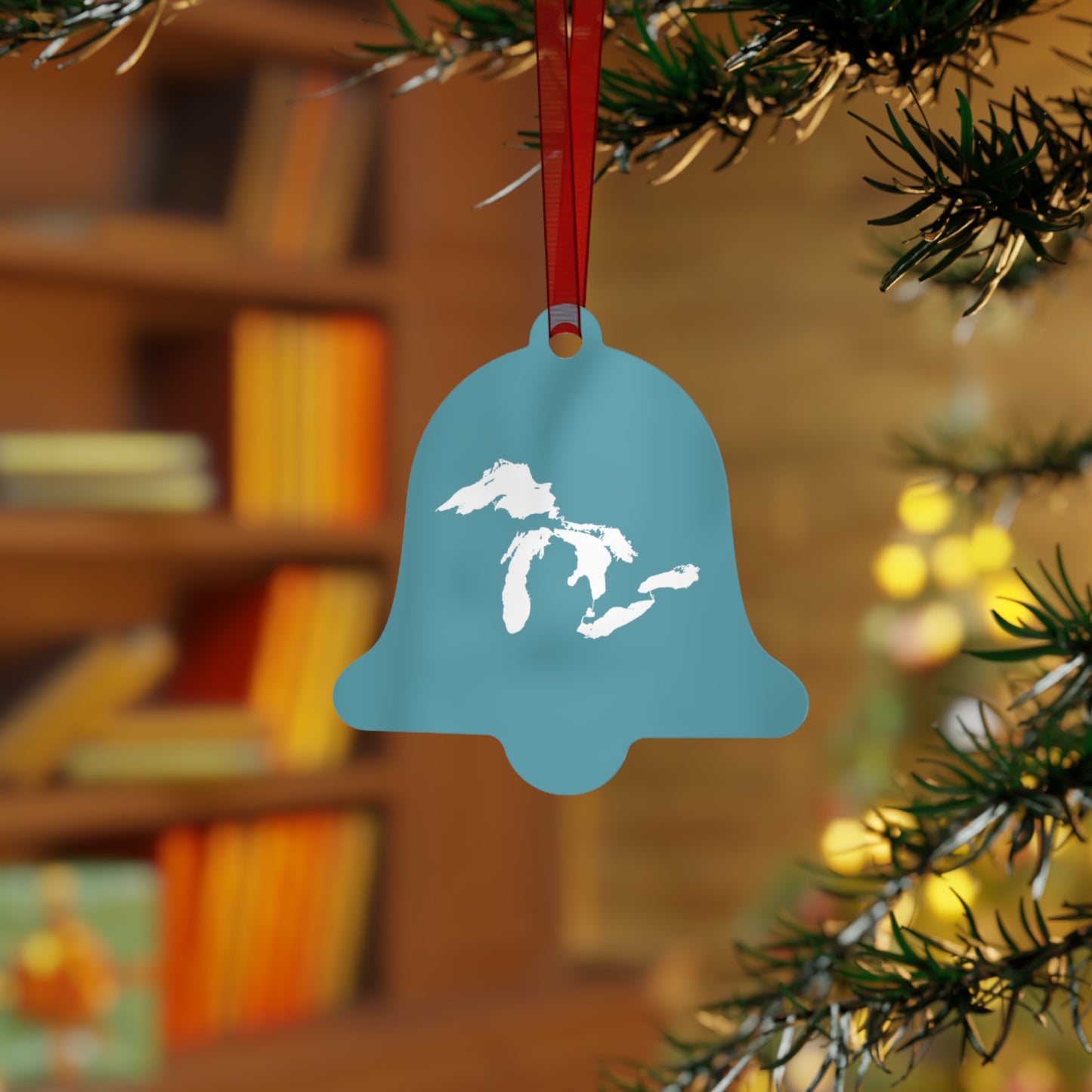 Great Lakes Christmas Ornament | Metal - Huron Blue