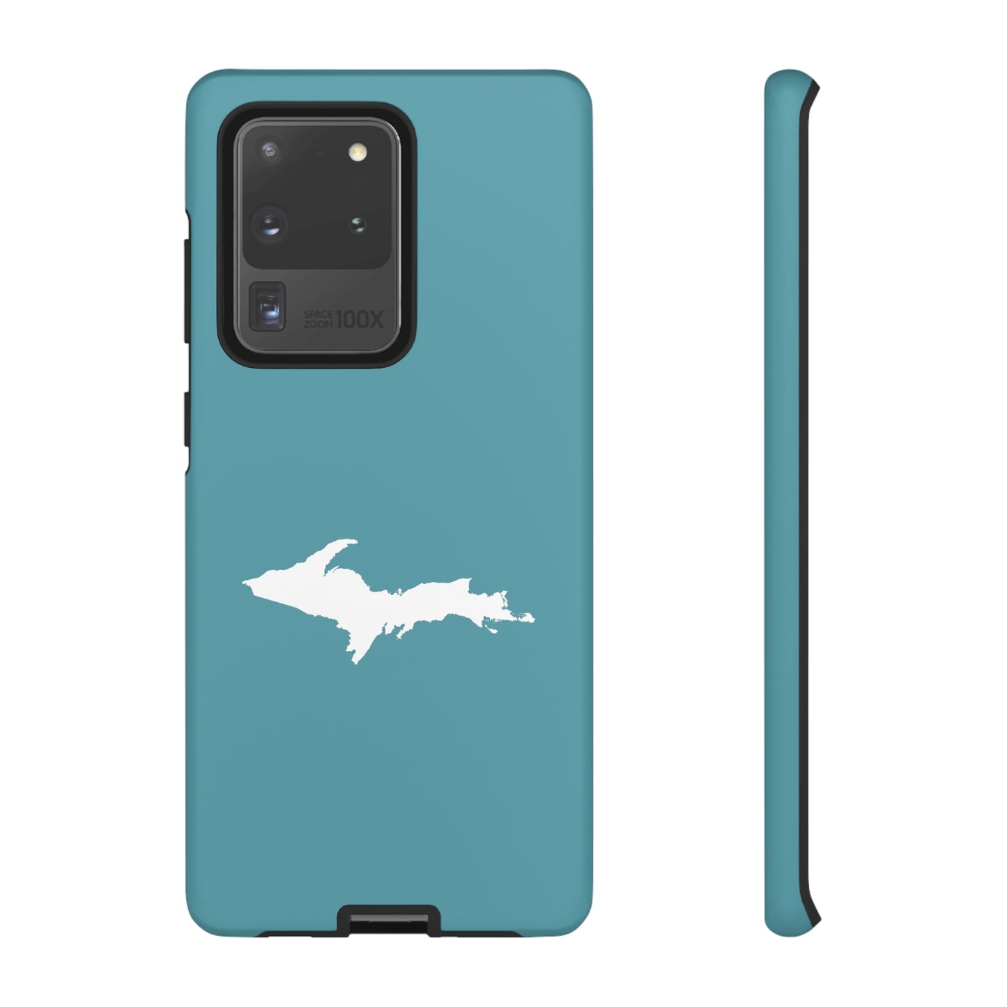 Michigan Upper Peninsula Tough Phone Case (Huron Blue w/ UP Outline) | Samsung & Pixel Android