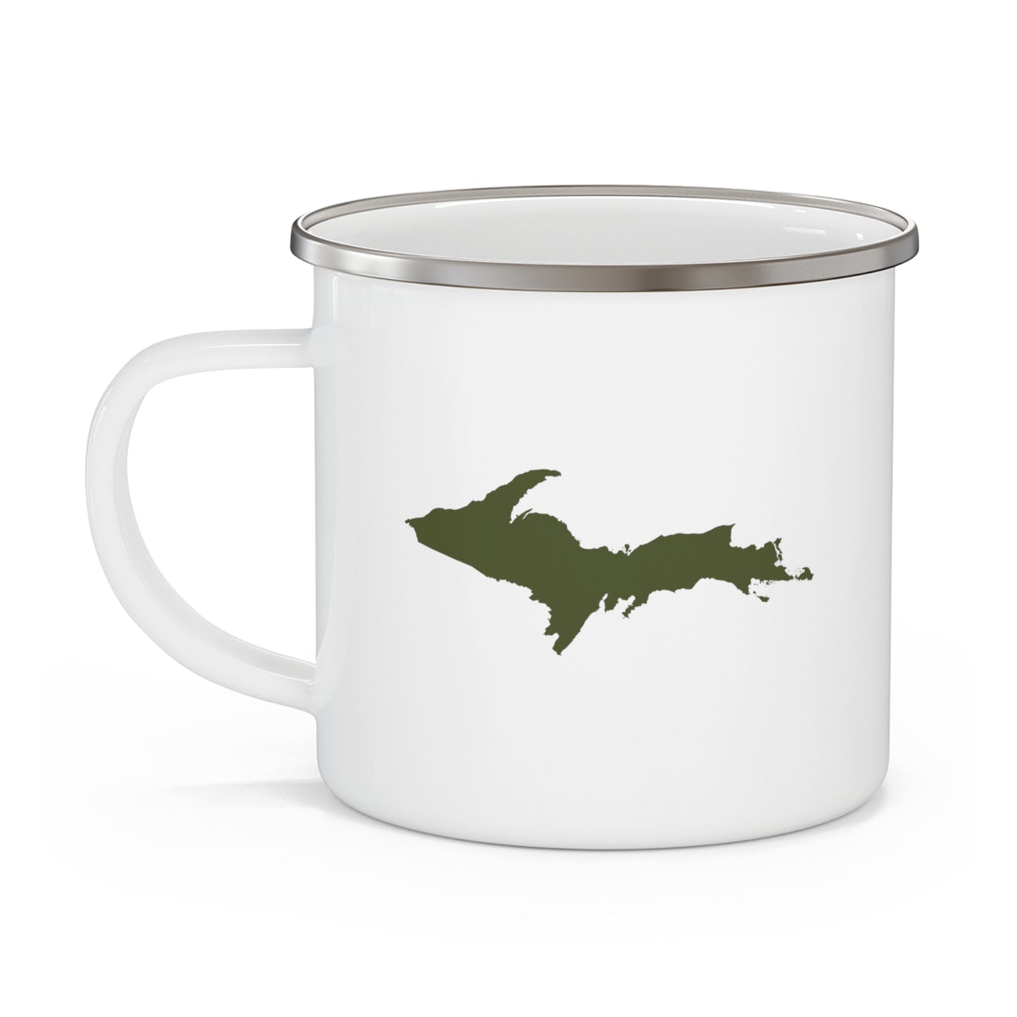 Michigan Upper Peninsula Camping Mug (Army Green Outline) | 12oz