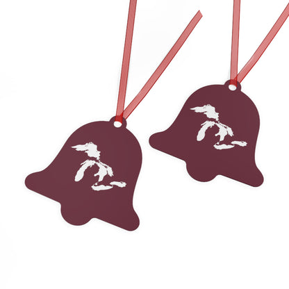Great Lakes Christmas Ornament | Metal - Old Mission Burgundy