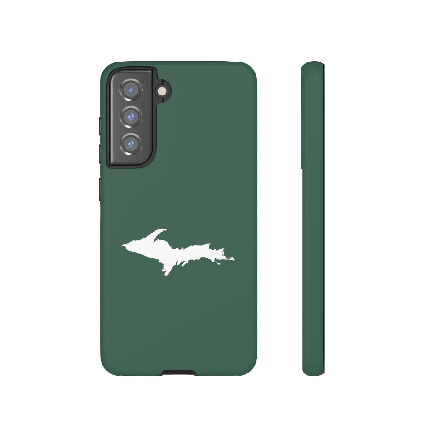 Michigan Upper Peninsula Tough Phone Case (Ginger Ale Green w/ UP Outline) | Samsung & Pixel Android