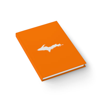 Michigan Upper Peninsula Blank Sketchbook (w/ UP Outline) | Safety Orange