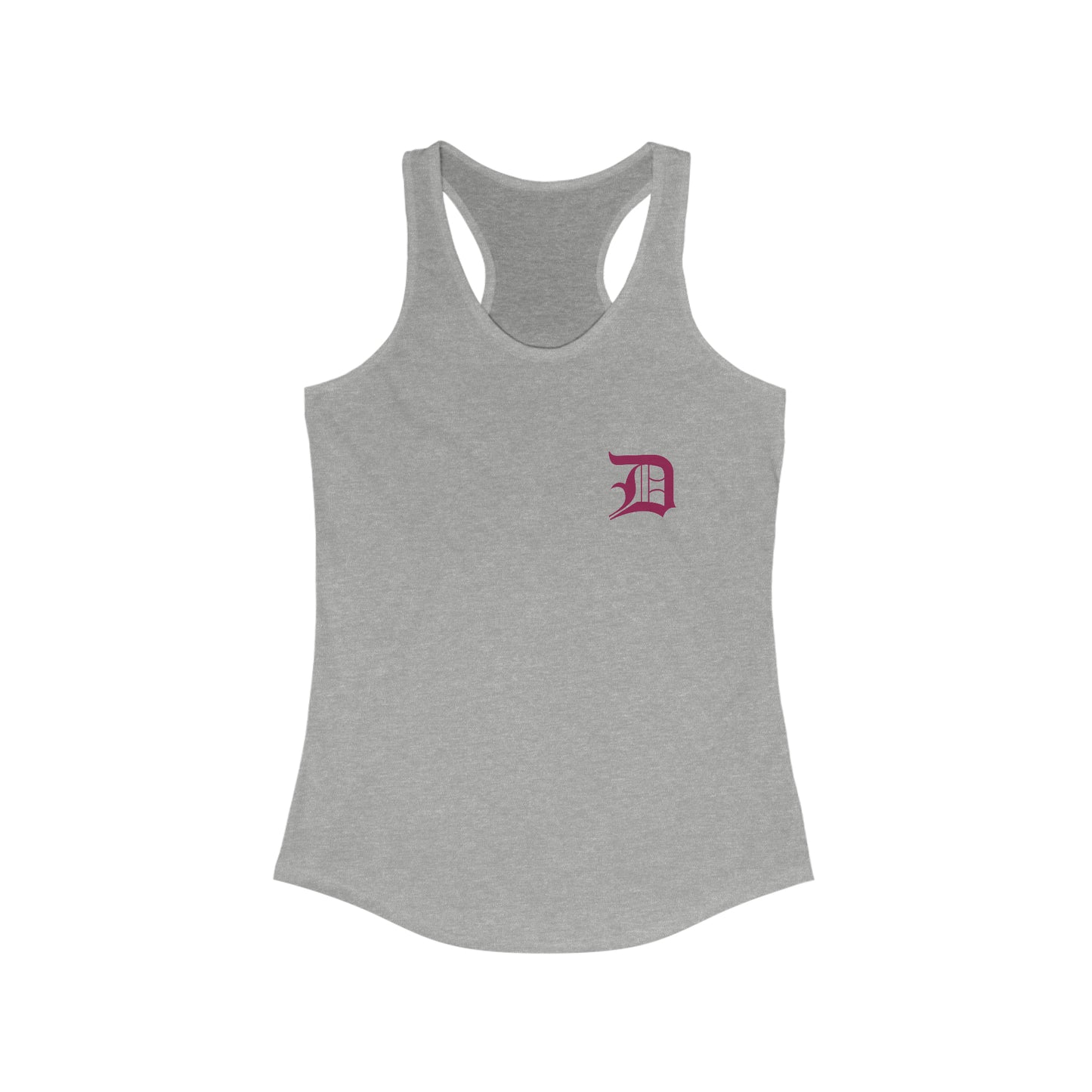 Detroit 'Old English D' Tank Top (Mini Ruby Red 'D') | Women's Racerback