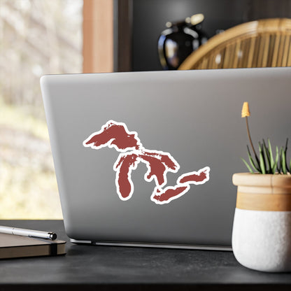 Great Lakes Kiss-Cut Windshield Decal | Ore Dock Red