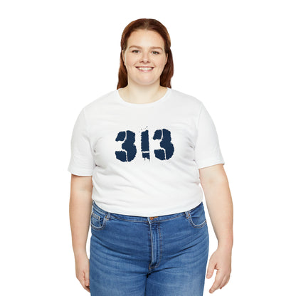 Detroit '313' T-Shirt (Spray Stencil Font) | Unisex Standard Fit