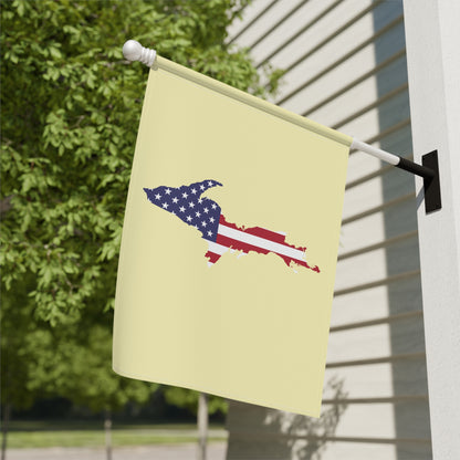 Michigan Upper Peninsula Home & Garden Flag (w/ UP USA Flag) | Canary Yellow