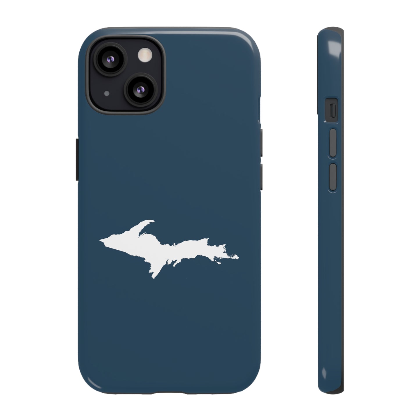 Michigan Upper Peninsula Tough Phone Case ('37 Caddie Cavalier Blue w/ UP Outline) | Apple iPhone