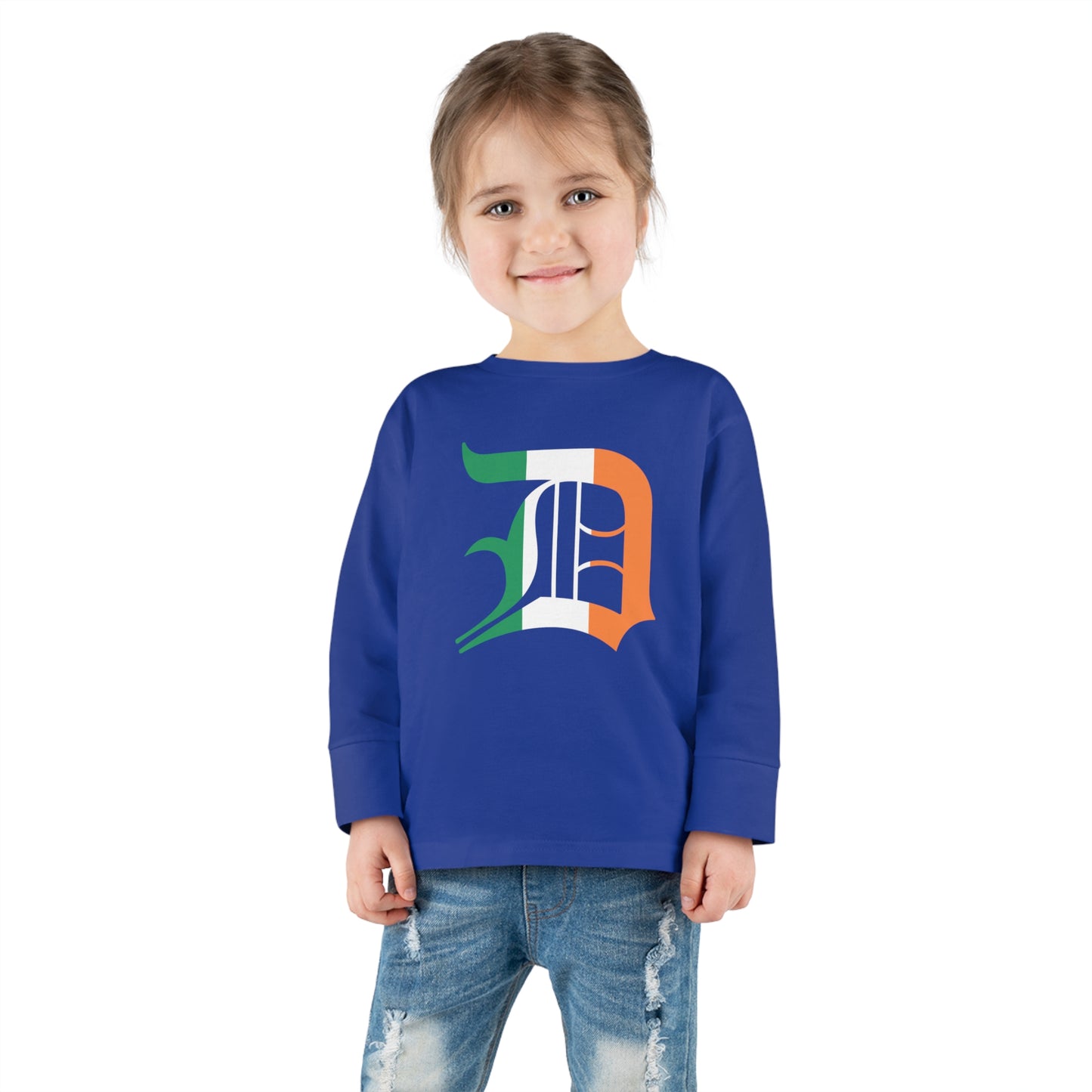 Detroit 'Old English D' T-Shirt (Irish Edition) | Toddler Long Sleeve