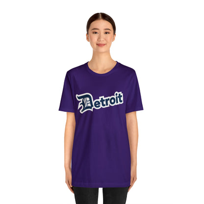 'Detroit' T-Shirt (Navy w/ Old English 'D') | Unisex Standard