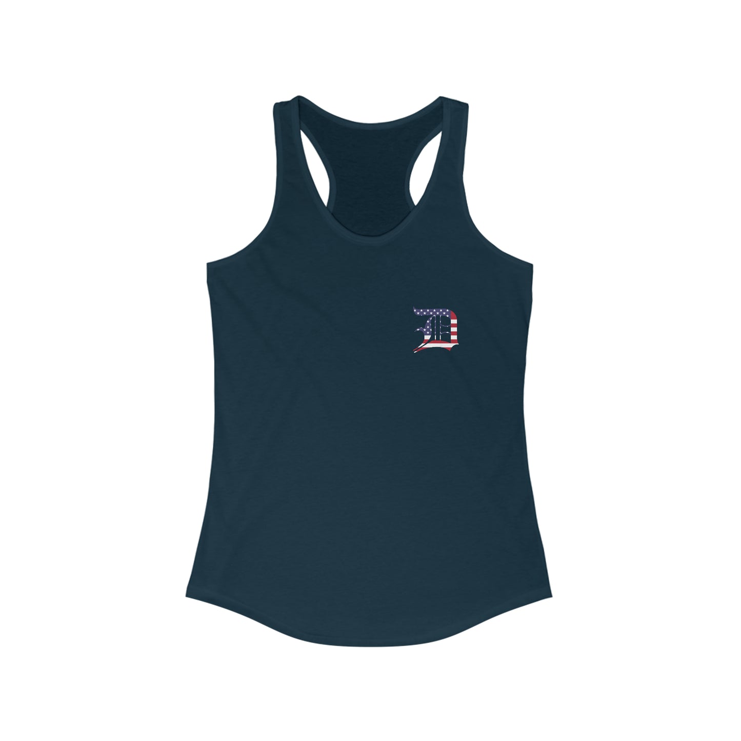 Detroit 'Old English D' Tank Top (Mini Patriotic 'D') | Women's Racerback