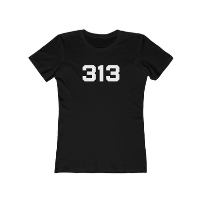 Detroit '313' T-Shirt (Athletic Font) | Women's Boyfriend Cut