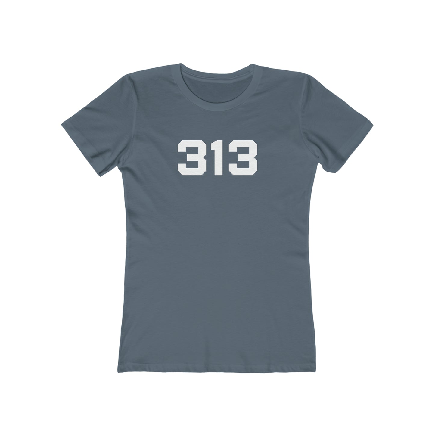 Detroit '313' T-Shirt (Athletic Font) | Women's Boyfriend Cut