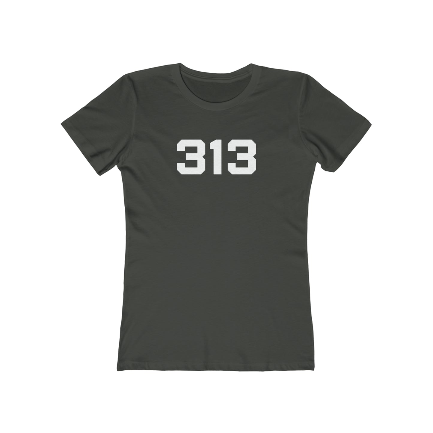 Detroit '313' T-Shirt (Athletic Font) | Women's Boyfriend Cut