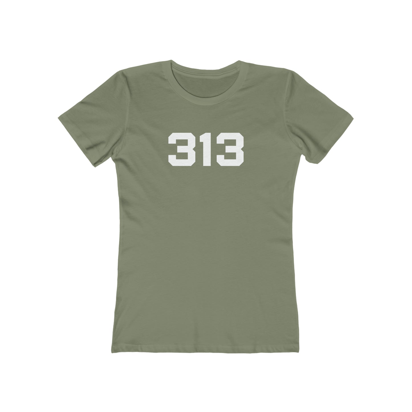 Detroit '313' T-Shirt (Athletic Font) | Women's Boyfriend Cut