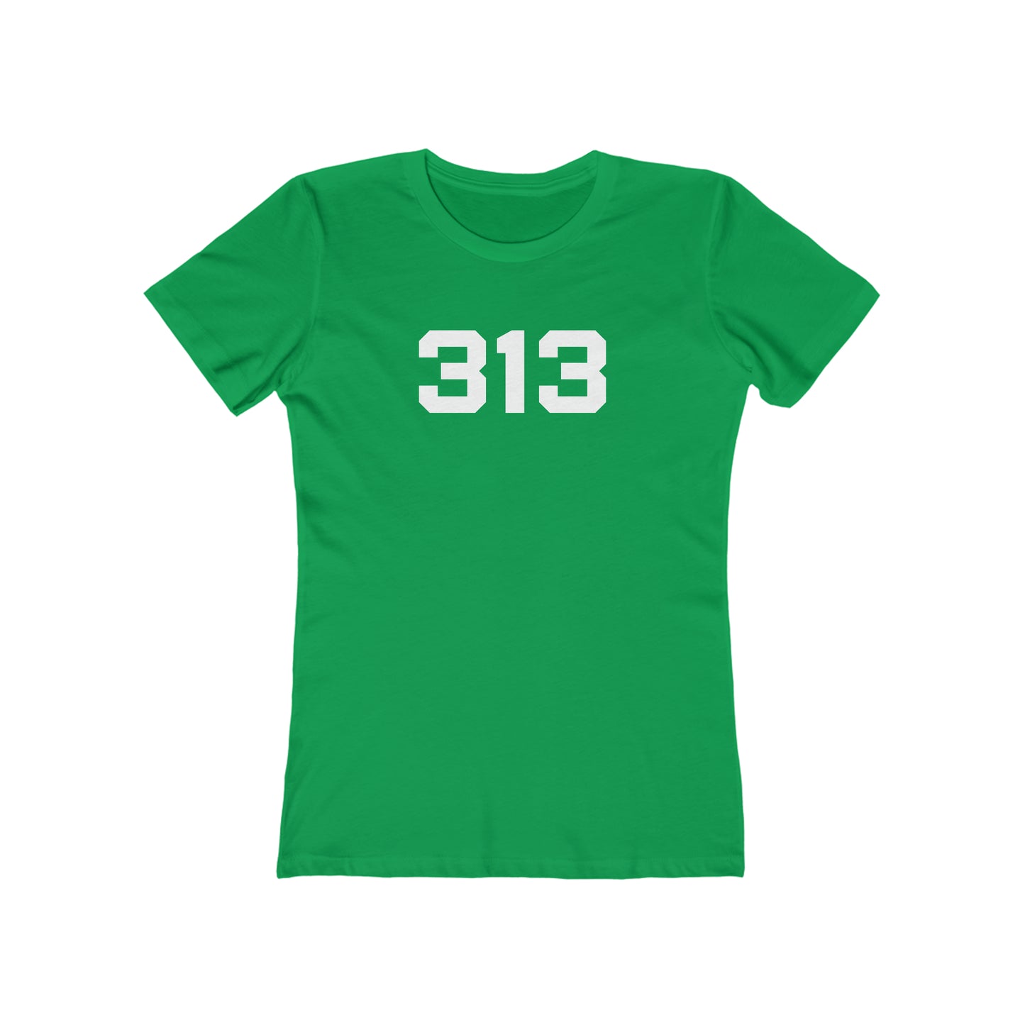 Detroit '313' T-Shirt (Athletic Font) | Women's Boyfriend Cut