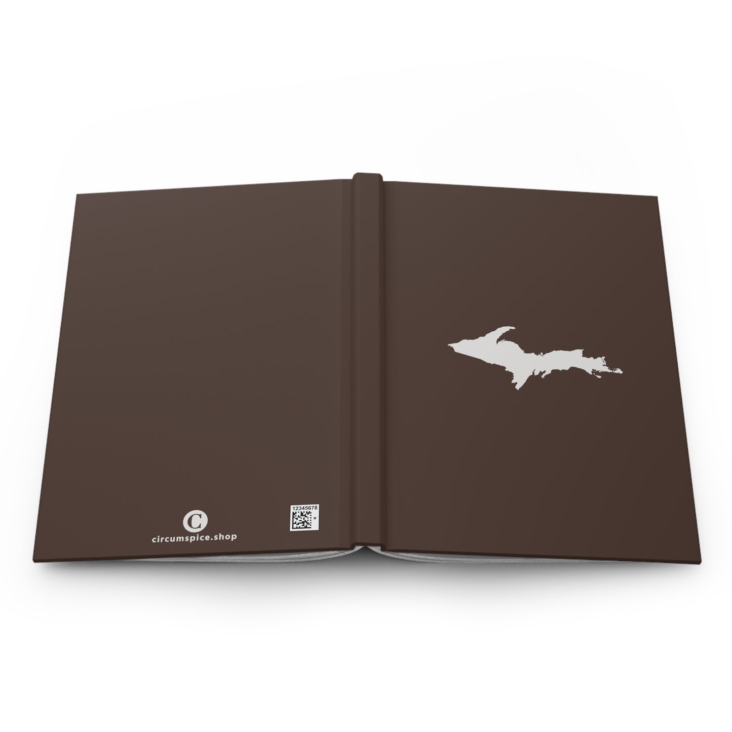 Michigan Upper Peninsula Hardcover Journal (Hickory Color w/ UP Outline) | Ruled - 150pgs