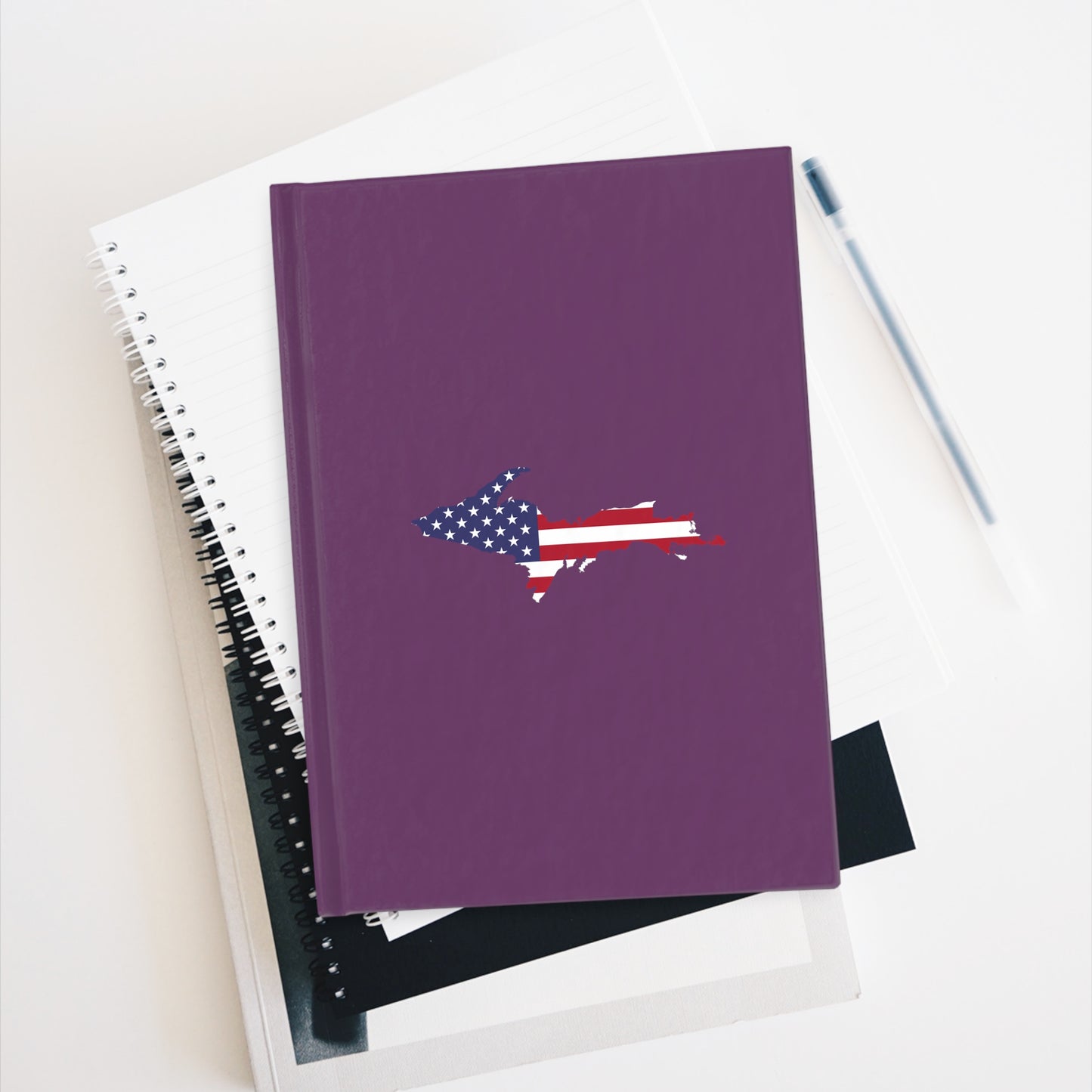 Michigan Upper Peninsula Blank Sketchbook (w/ UP USA Flag) | Plum