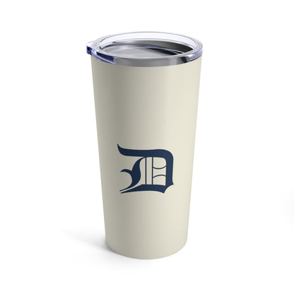 Detroit 'Old English D' Tumbler | Ivory White - 20oz