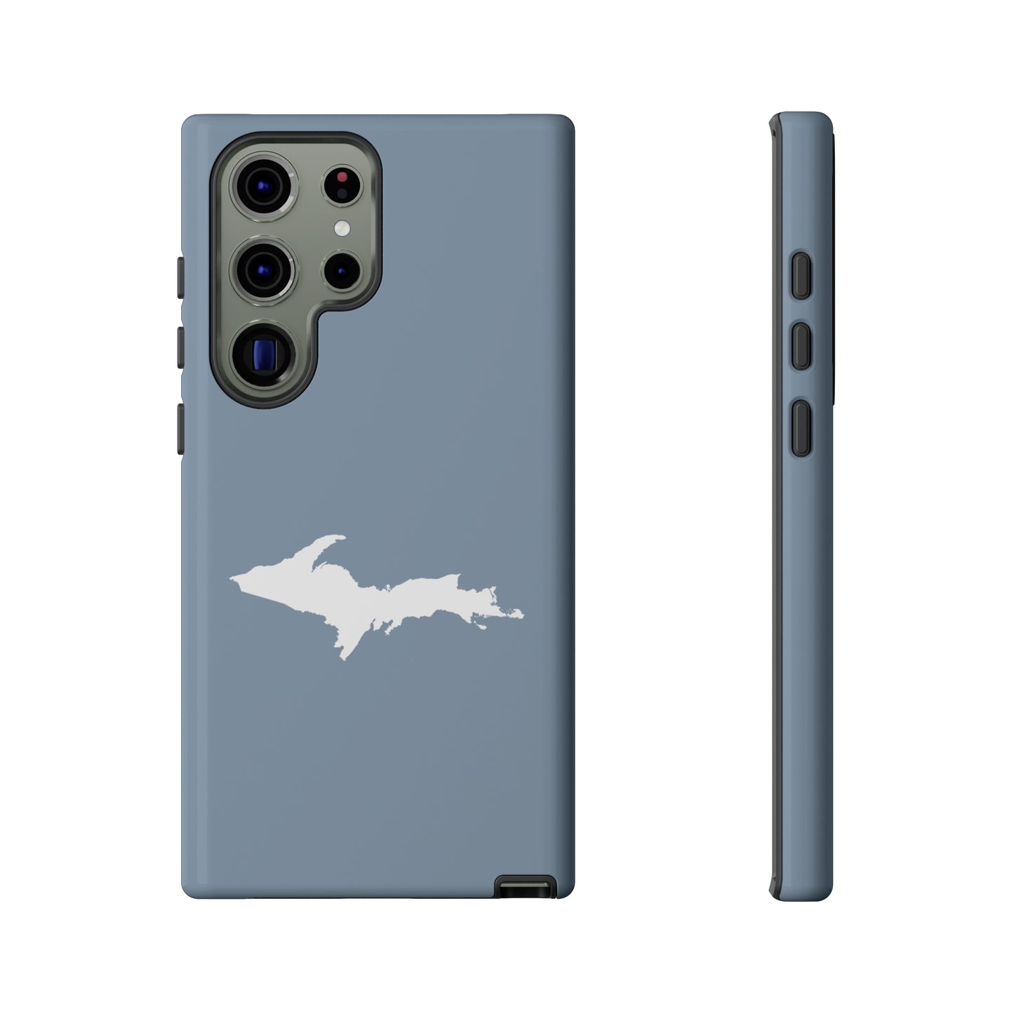 Michigan Upper Peninsula Tough Phone Case (B-24 Liberator Grey w/ UP Outline) | Samsung & Pixel Android