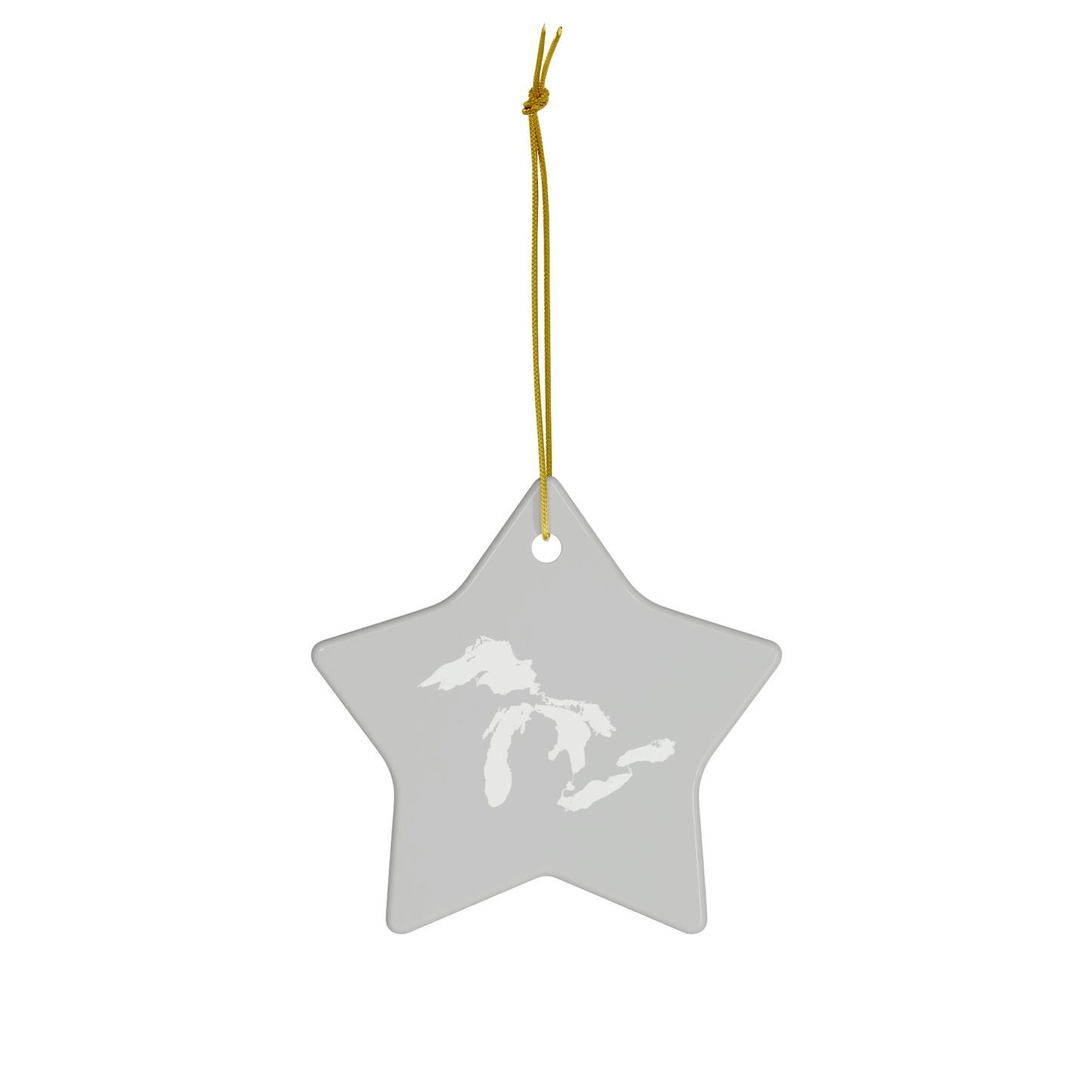 Great Lakes Christmas Ornament (Platinum) | Ceramic - 4 Shapes