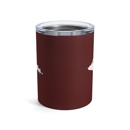 Michigan Upper Peninsula Tumbler (w/ UP Outline) | Cherrywood Color - 10oz