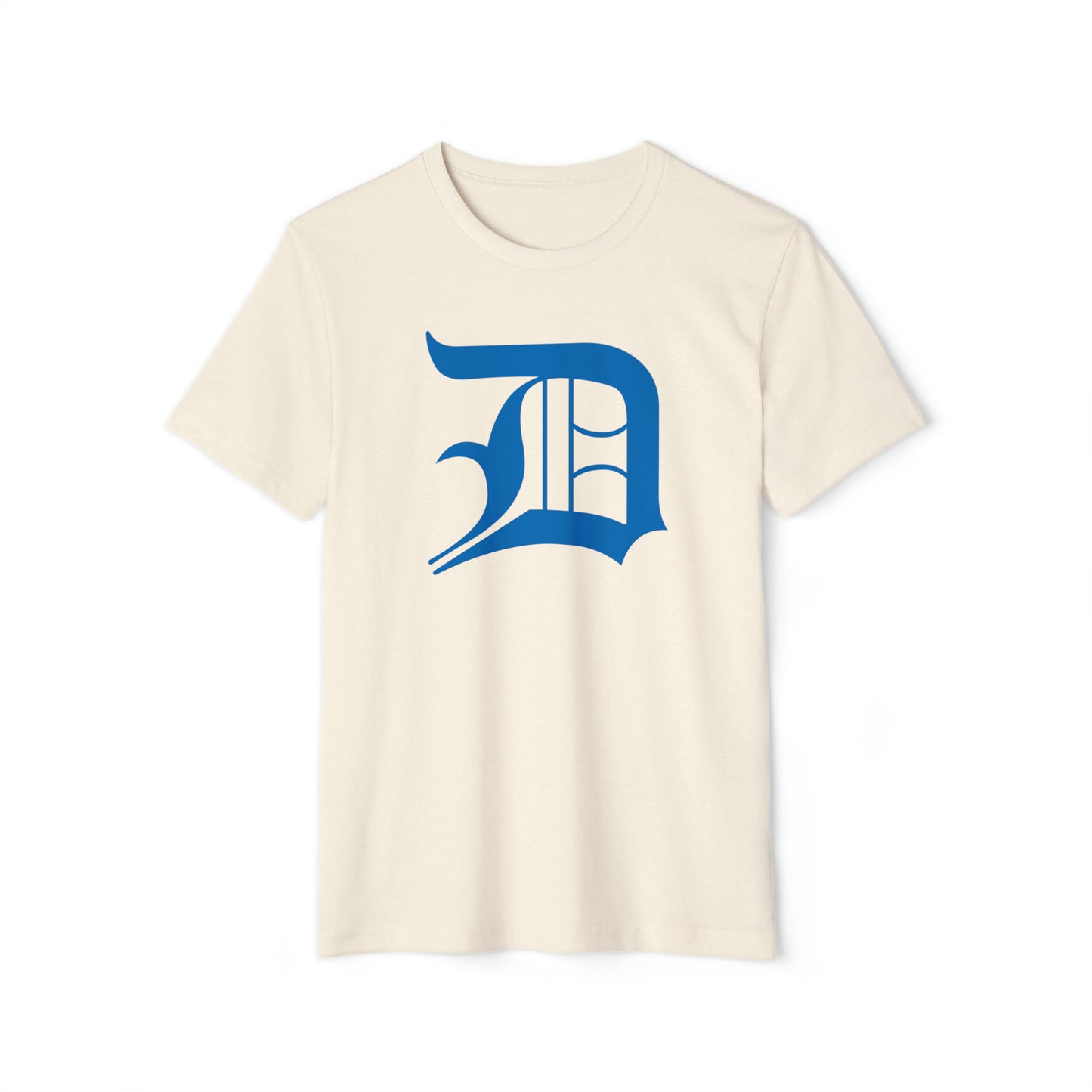 Detroit 'Old English D' T-Shirt (Azure) | Unisex Recycled Organic