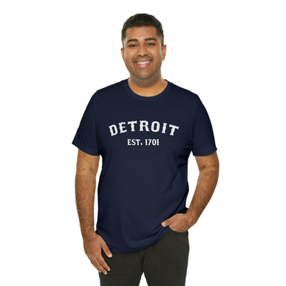 'Detroit EST. 1701' T-Shirt (Ballpark Font) | Unisex Standard