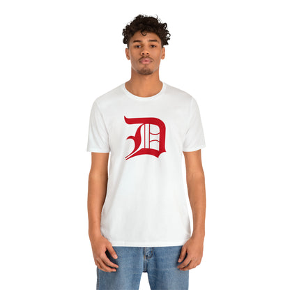 Detroit 'Old English D' T-Shirt (Aliform Red) | Unisex Standard