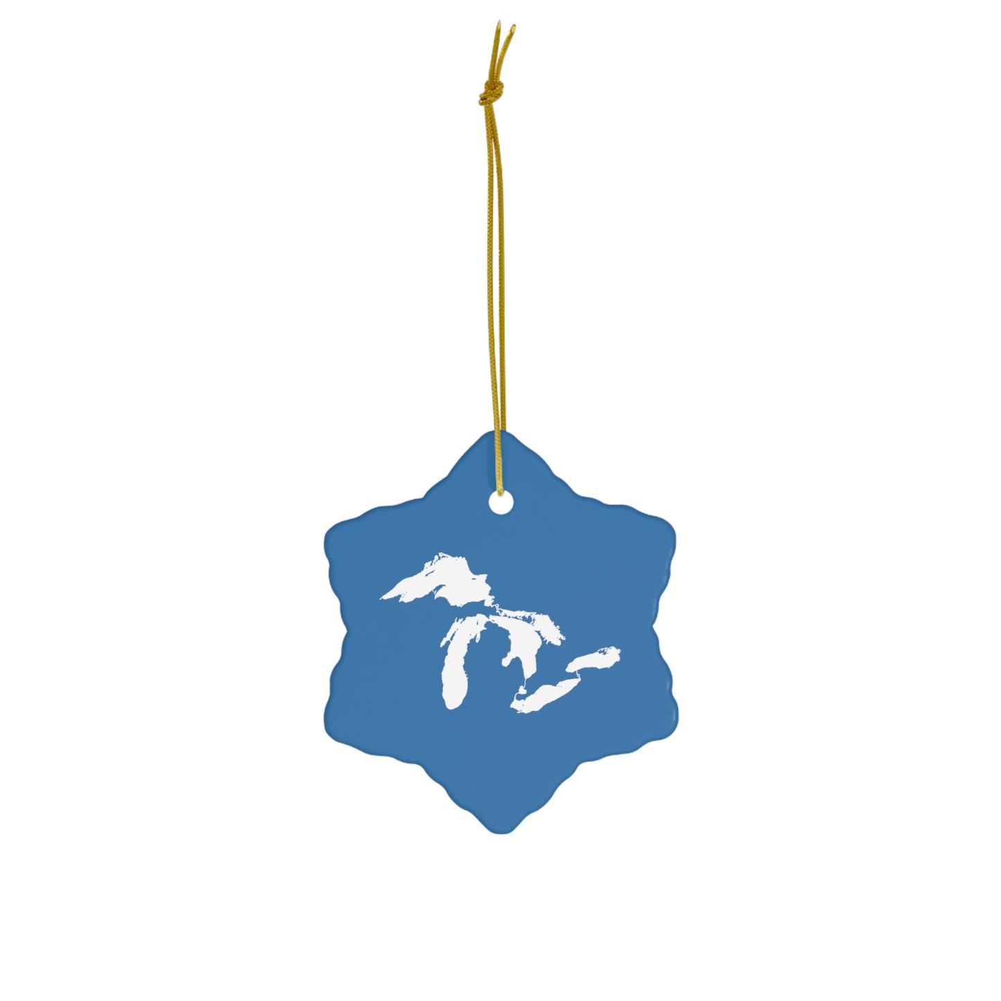 Great Lakes Christmas Ornament (Superior Blue) | Ceramic - 4 Shapes