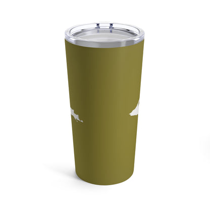 Michigan Upper Peninsula Tumbler (w/ UP Outline) | Scrub Gold - 20oz