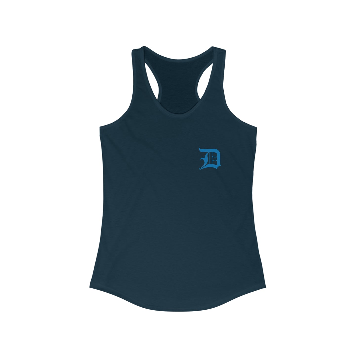 Detroit 'Old English D' Tank Top (Mini Azure 'D') | Women's Racerback