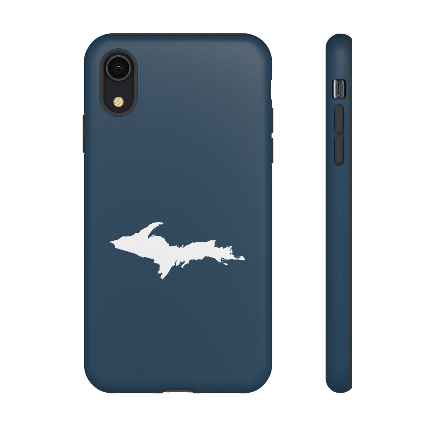 Michigan Upper Peninsula Tough Phone Case ('37 Caddie Cavalier Blue w/ UP Outline) | Apple iPhone