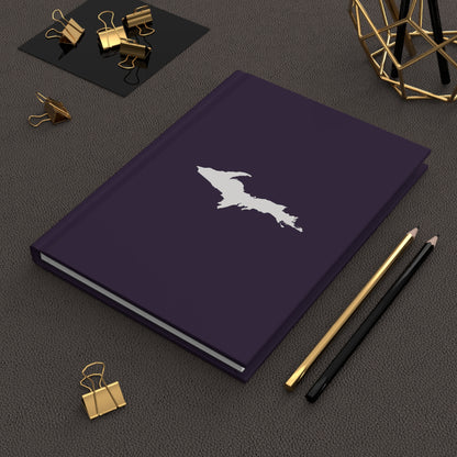 Michigan Upper Peninsula Hardcover Journal (Blackcurrant w/ UP Outline) | Ruled - 150pgs