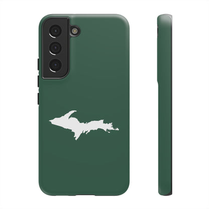 Michigan Upper Peninsula Tough Phone Case (Ginger Ale Green w/ UP Outline) | Samsung & Pixel Android