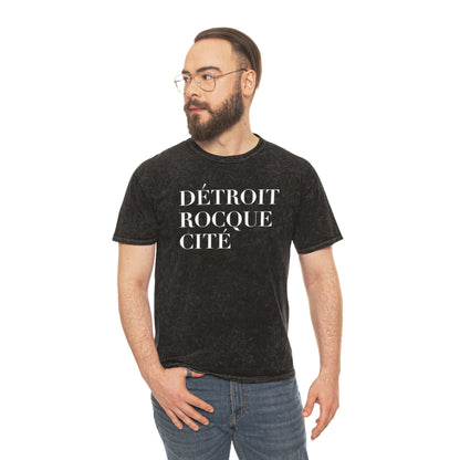 'Détroit Rocque Cité' T-Shirt | Unisex Mineral Wash