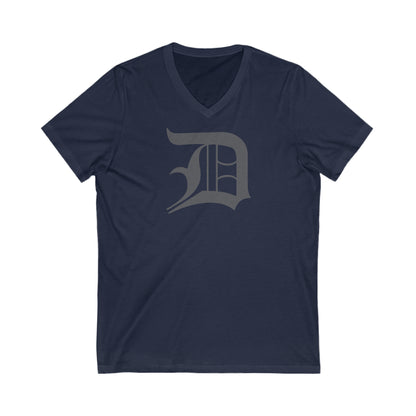 Detroit 'Old English D' T-Shirt (Iron Ore Grey) | Unisex V-Neck