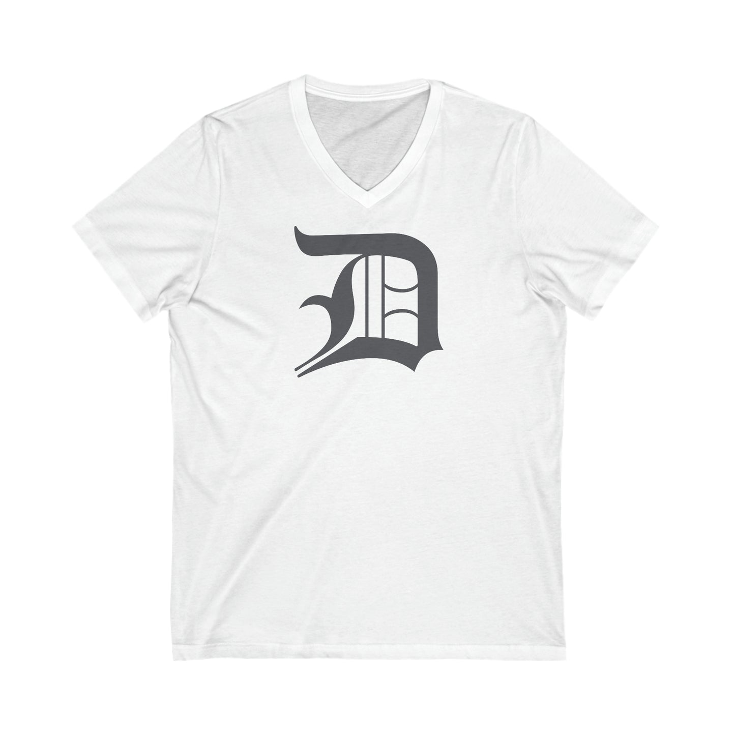 Detroit 'Old English D' T-Shirt (Iron Ore Grey) | Unisex V-Neck