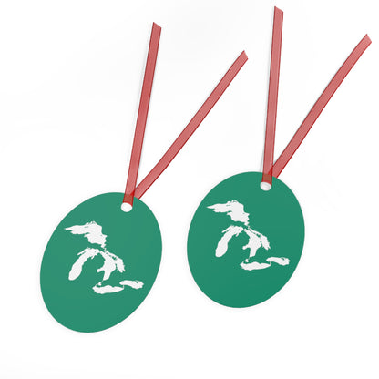 Great Lakes Christmas Ornament | Metal - Emerald Green