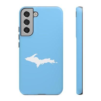 Michigan Upper Peninsula Tough Phone Case (DTW Blue w/ UP Outline) | Samsung & Pixel Android