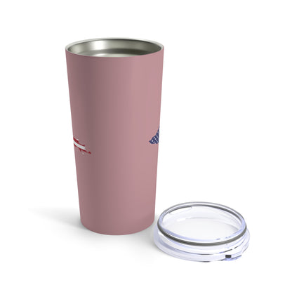 Michigan Upper Peninsula Tumbler (w/ UP USA Flag) | Cherry Blossom Pink - 20oz