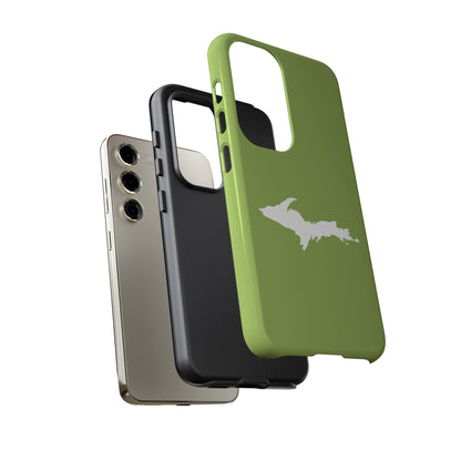 Michigan Upper Peninsula Tough Phone Case (Gooseberry Green w/ UP Outline) | Samsung & Pixel Android