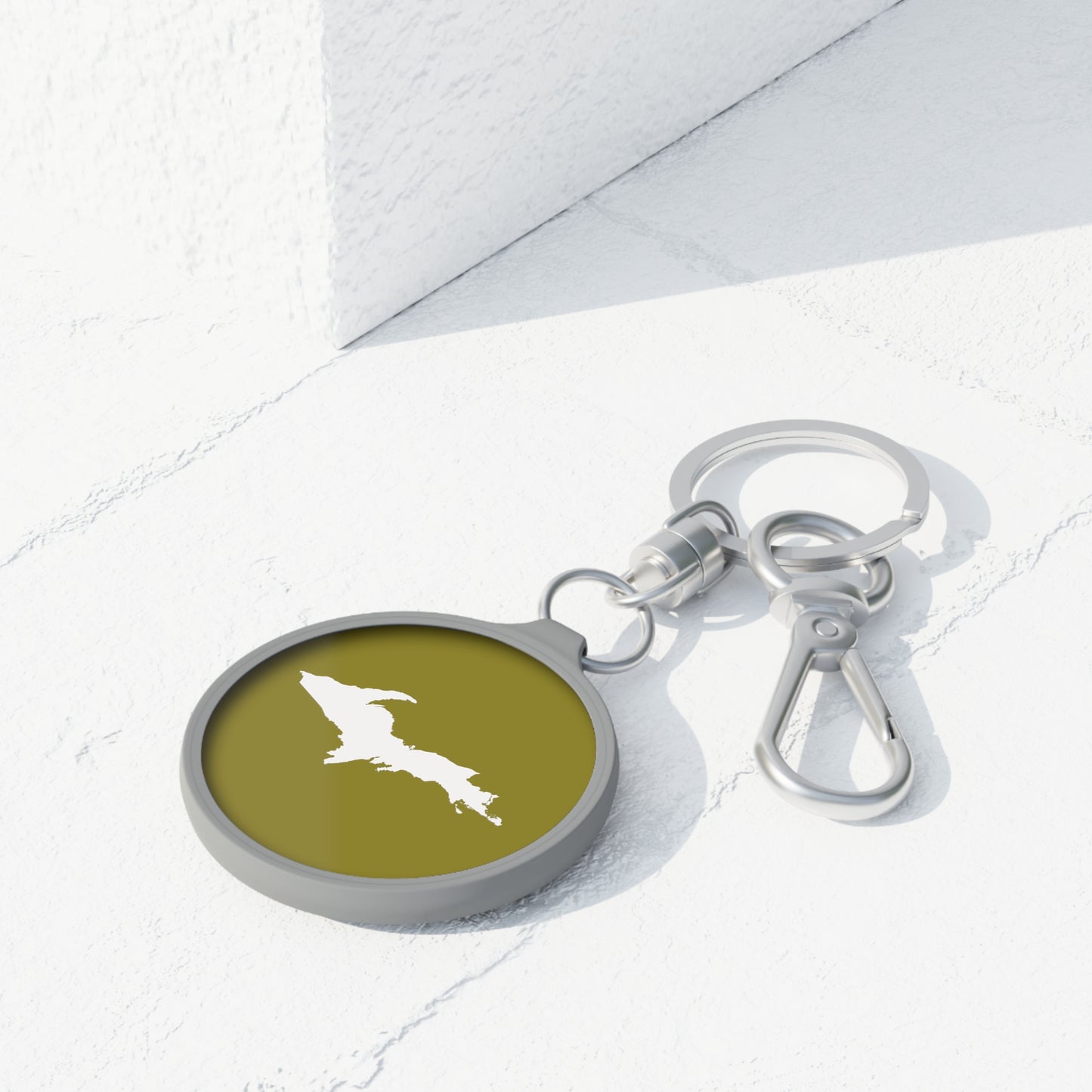 Michigan Upper Peninsula Keyring (w/ UP Outline) | Scrub Gold